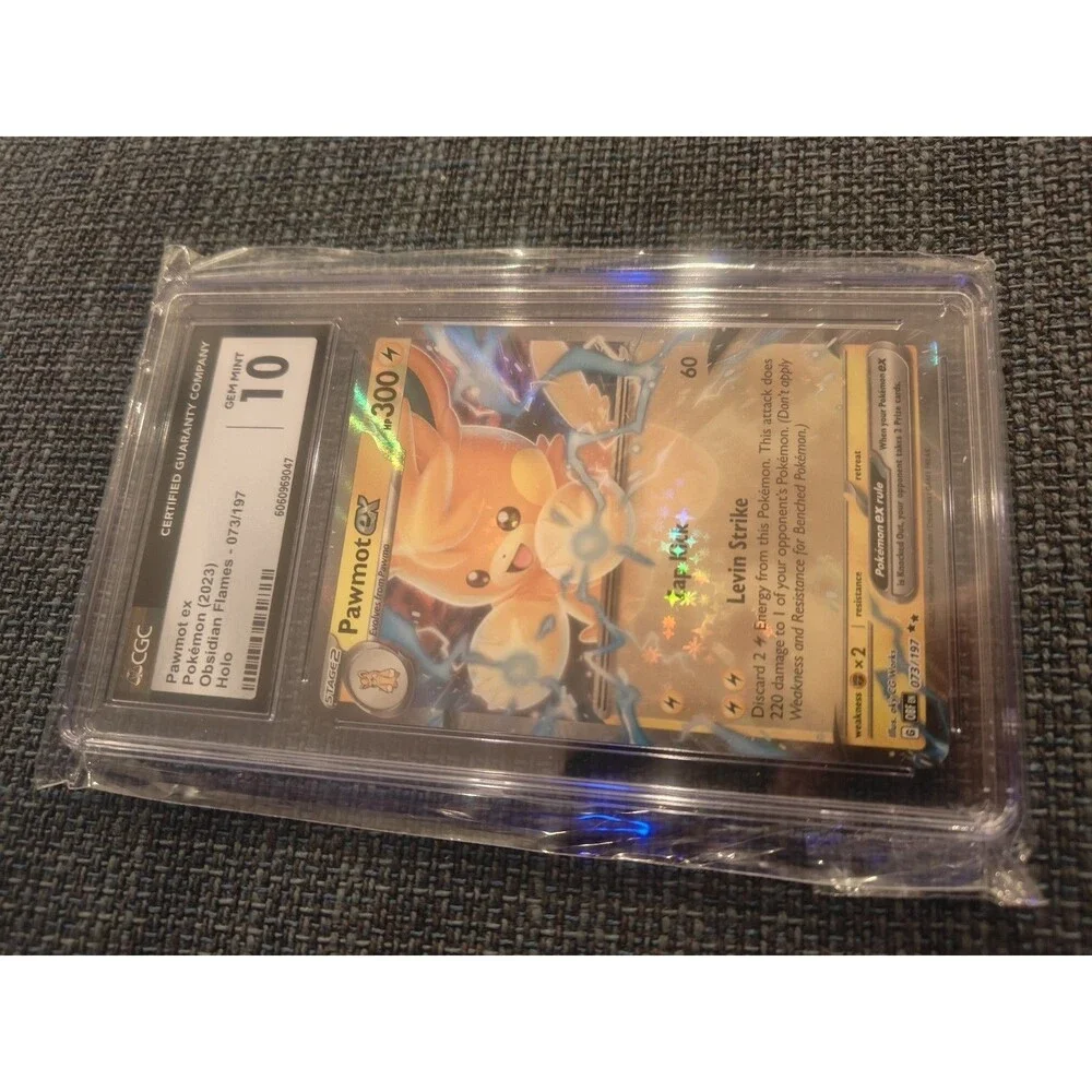 CGC 10 Pawmot EX Obsidian Flames Double Rare 073/197 2023 Pokemon OBF Graded
